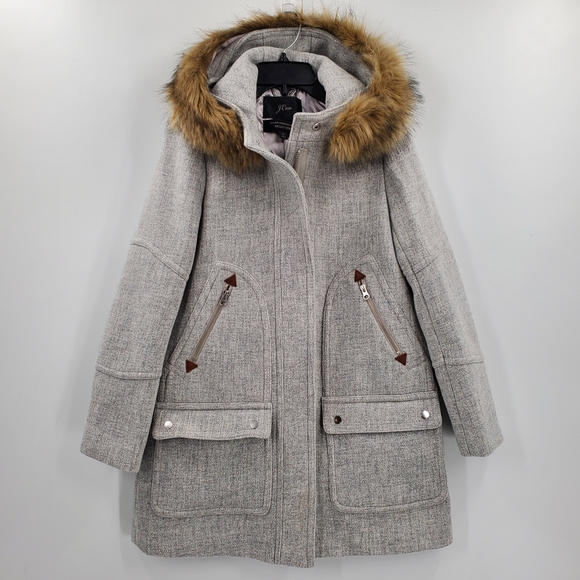 J.Crew Gray Wool Coat - Picture 1 of 6